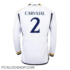 Real Madrid Daniel Carvajal #2 Prima Maglia 2023-24 Manica Lunga